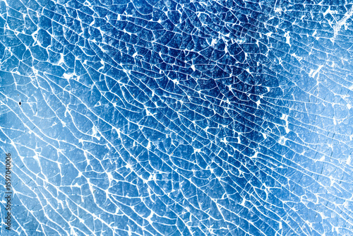Quadro su tela Abstract texture of a shattered blue surface