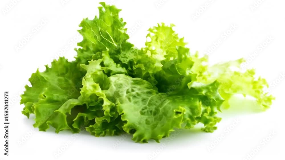 Fresh, Vibrant Lettuce: Close-up Studio Shot Fresh, Vibrant Lettuce: Close-up Studio Shot