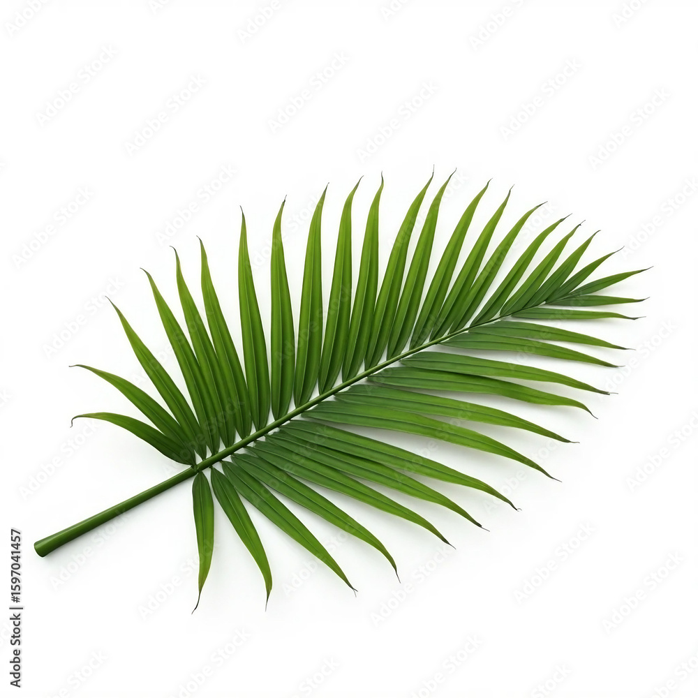 Fototapeta premium palm leaf isolated on white