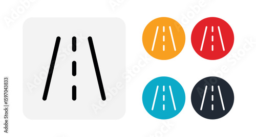 Road icon illustration isolated vector sign symbol