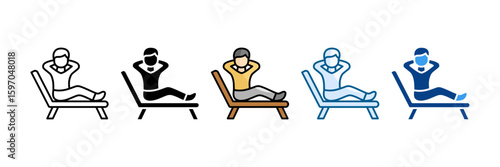 Relaxation Icon Set Multiple Style Collection