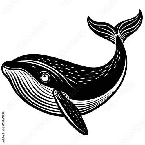 "Majestic Whale Breaching in Open Ocean at Sunrise"