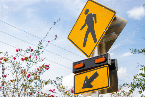Pedestrian crossing sign