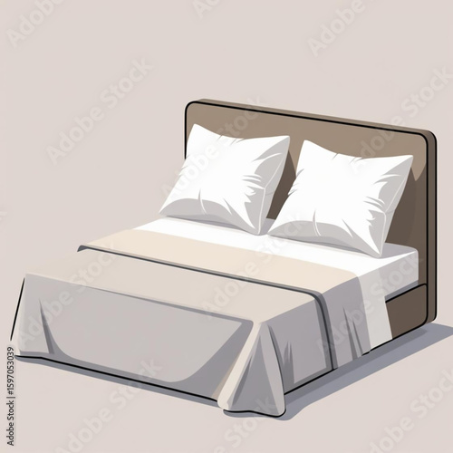 bed with pillows