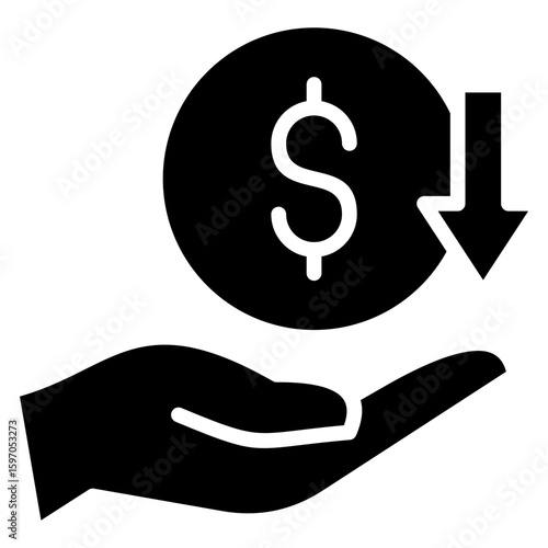 Down Payment glyph icon
