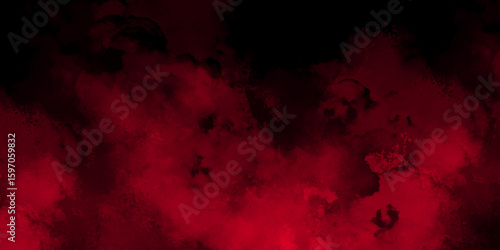 Red smoke stripe from down left corner to right upper corner. Dark Red vector backdrop with cumulus. Gradient illustration with colorful sky, clouds. Template for landing pages. Rich red background.