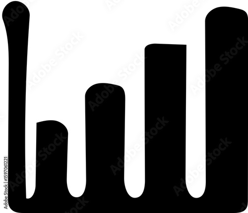 increasing bar graph icon for business analytics