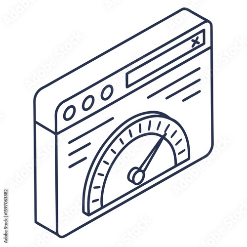 Web browser speed indicator speed meter gauge