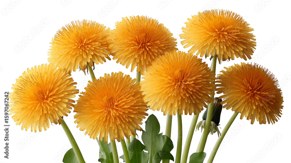 Naklejka premium A stunning bouquet of vibrant yellow flowers in decorative vase, burst of color and warmth