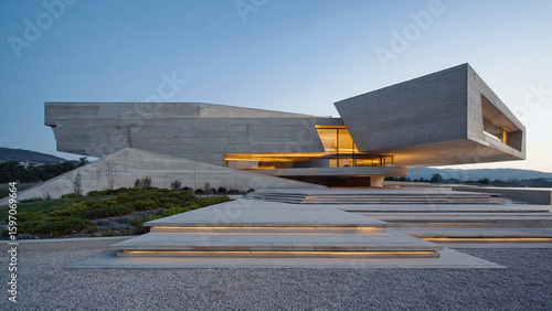 modern contemporary house front view