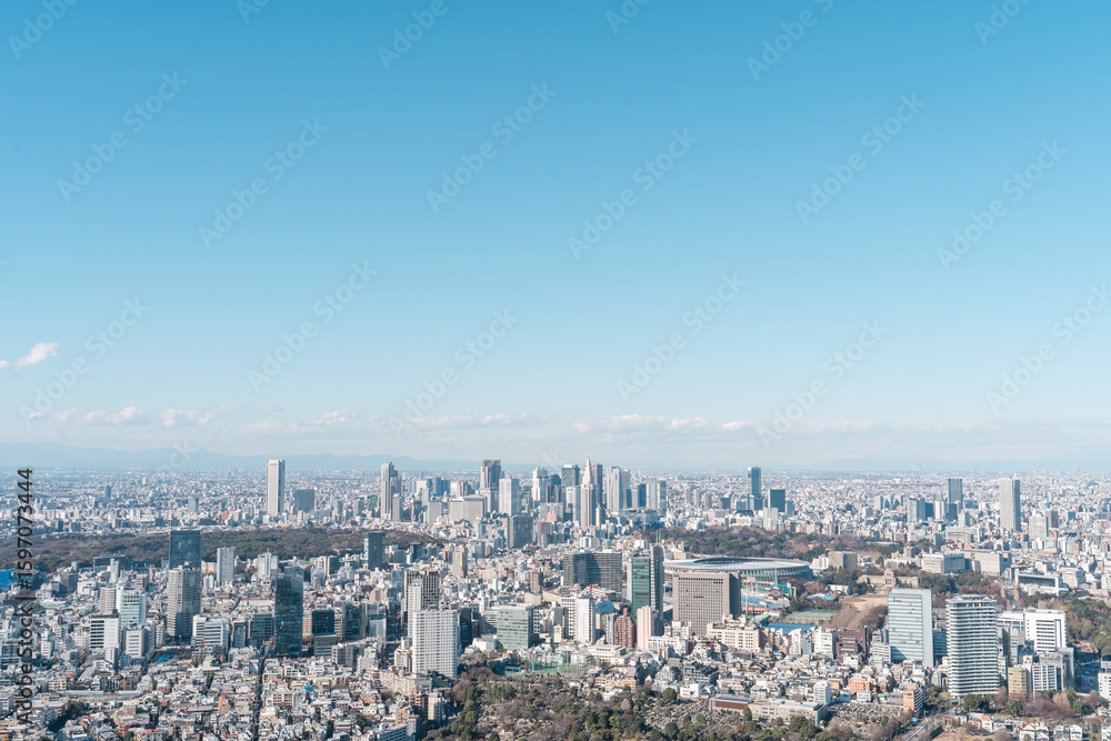 Fototapeta premium 東京の首都圏の高層ビル群,街並み,都会 
