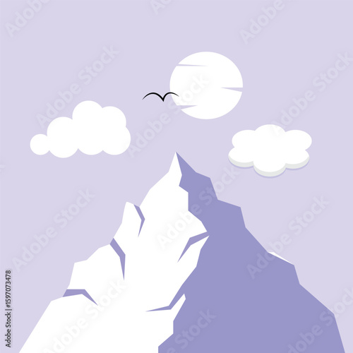 tall mountain snowy vector design clean and unique latest illustration