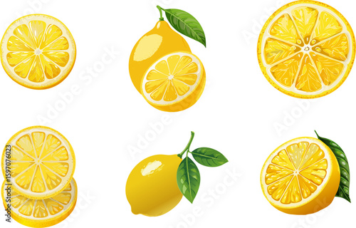 Close-up shot of fresh, juicy lemons, showcasing the vibrant yellow citrus fruit