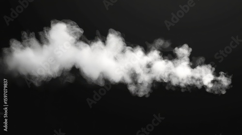 hite smoke puff isolated on transparent black background.. Steam explosion special effect. Effective texture of steam, fog, cloud, smoke. Stock royalty illustration. PNG stock illustration