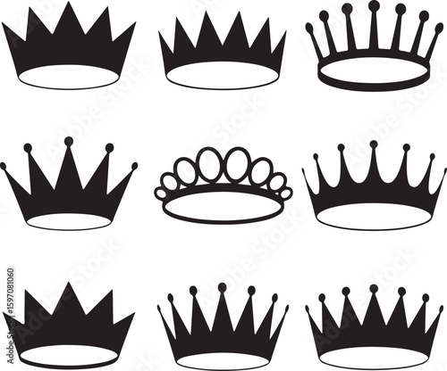 Royal crowns regal symbols monarchy