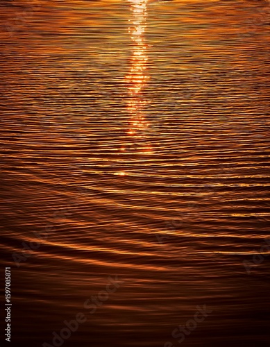 Close-up of water ripple in golden light, minimal background__ 