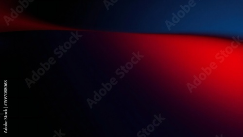 Abstract red and blue light streaks on a dark background