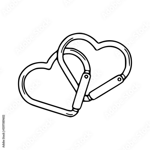 interlocking heart carabiners