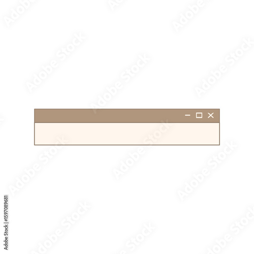 Retro UI Computer Window Frame