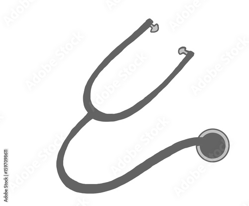 Realistic stethoscope illustration.
Cut out with precision for easy placement.
Ideal for healthcare and doctor visuals.