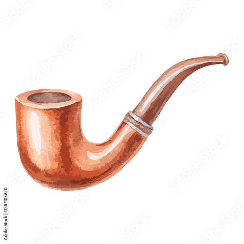 Smoking pipe isolated on white