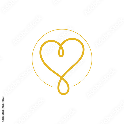 Unique heart logo Modern and minimalist vector and abstract logo