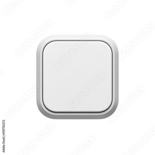 Modern White Light Switch on Green Background