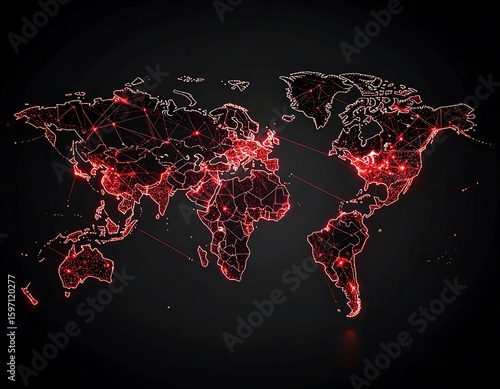 Digital map infected with malware spreading globally