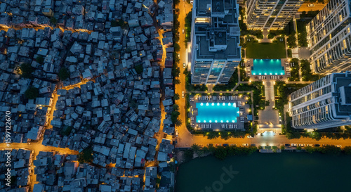 Aerial View of Housing Inequality for World Habitat Day