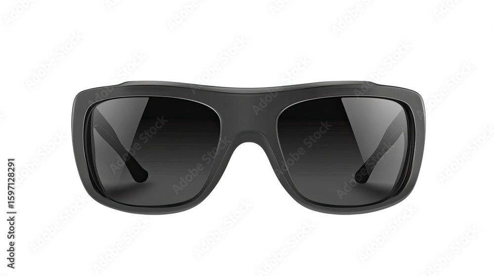 Fototapeta premium black 3d movie glasses on white background