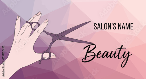 Creative Hairstyling Tools Showcase, Beauty Industry Environment, Graphic Design Perspective