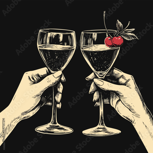 Hand drawn chalk cheers