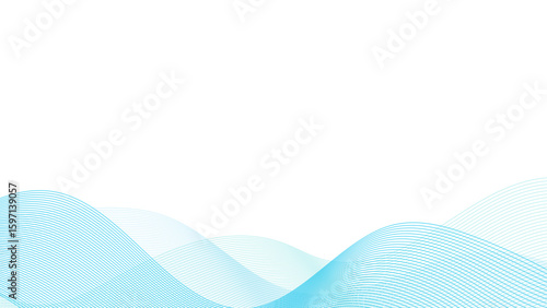 透明感のあるカラフルなウェーブ背景