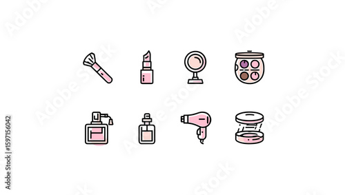 Assortment of beauty and personal care items arranged in a neat and organized manner displayed nicely