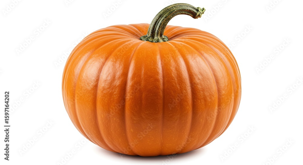 Obraz premium Fresh Ripe Pumpkin on White Background