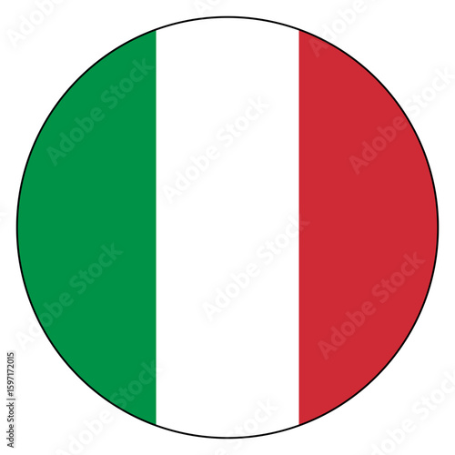 flag of Italy circle