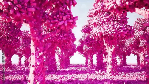 Surreal Crystal Forest Landscape - Dreamy Sci-Fi Concept Art