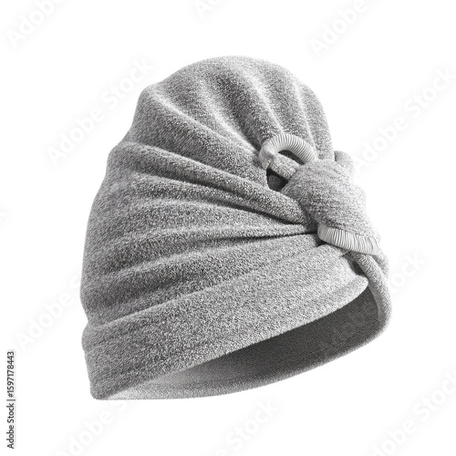 Gray Microfiber Hair Towel Turban for Women - Spa