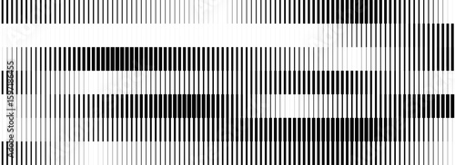 Striped halftone gradient texture. Fading line gradation background. Repeating strip pattern backdrop. Black and white parallel lines wallpaper. Vector halfton patern overlay. Doppler effect concept
