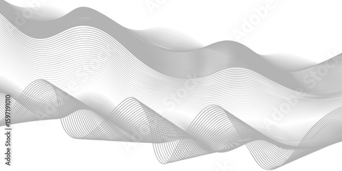 The virtual image of Mobius ring geometric figure, 3d rendering. Computer digital drawing.