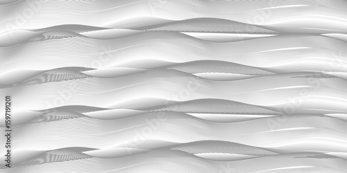 The virtual image of Mobius ring geometric figure, 3d rendering. Computer digital drawing.