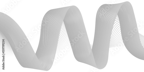 The virtual image of Mobius ring geometric figure, 3d rendering. Computer digital drawing.