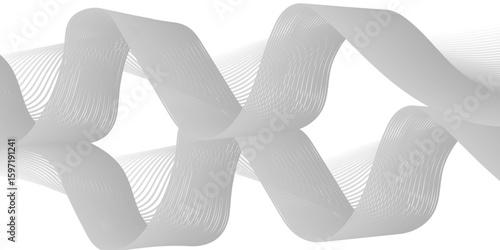 The virtual image of Mobius ring geometric figure, 3d rendering. Computer digital drawing.