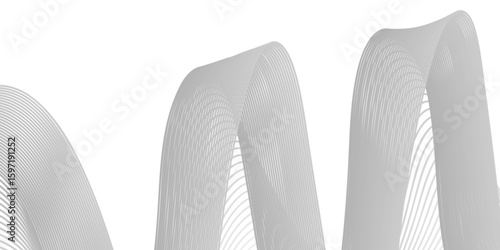 The virtual image of Mobius ring geometric figure, 3d rendering. Computer digital drawing.