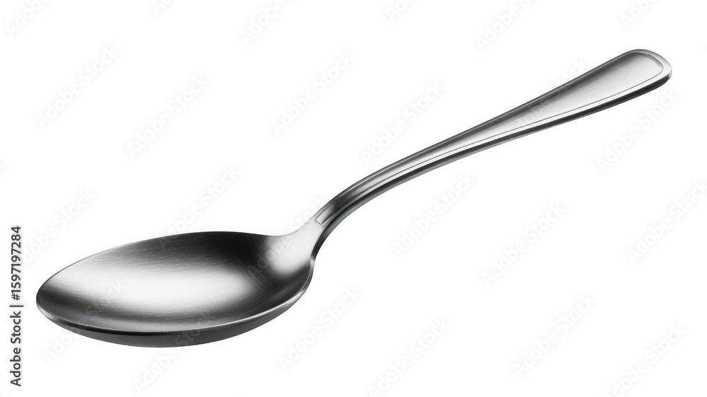 Shiny metal spoon isolated on transparent background Shiny metal spoon isolated on transparent background