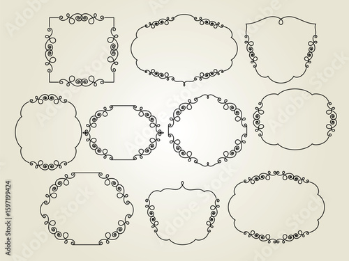 6481.eps  set of vintage frames