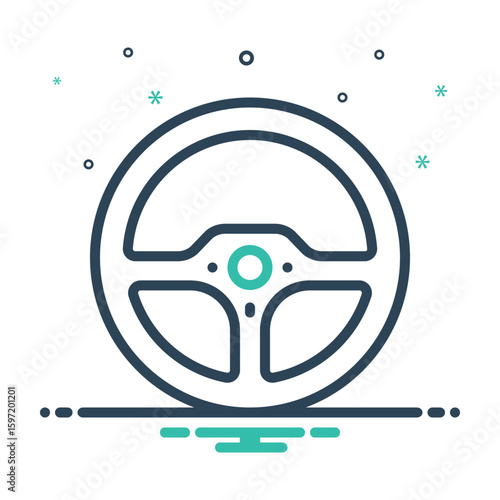 Mix icon for steering wheel