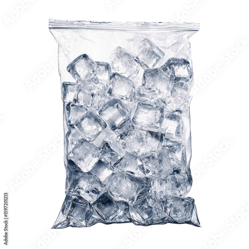 Keep beverages perfectly chilled for any occasion with a large bag of crystal-clear ice cubes, essential for parties, outdoor gatherings, or daily refreshment.
