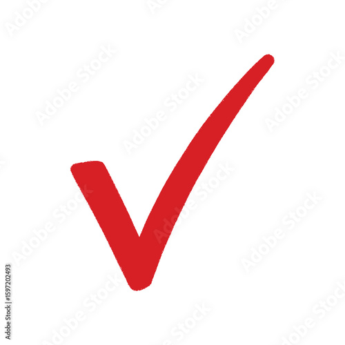 Free Download Red Check Mark Symbol Signifying Approval or Completion Positively - GFXLoad