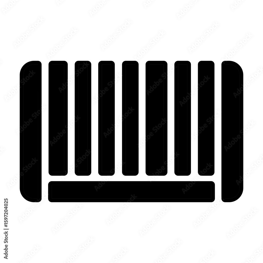 Bar Code Vector Glyph Icon Design Bar Code Vector Glyph Icon Design